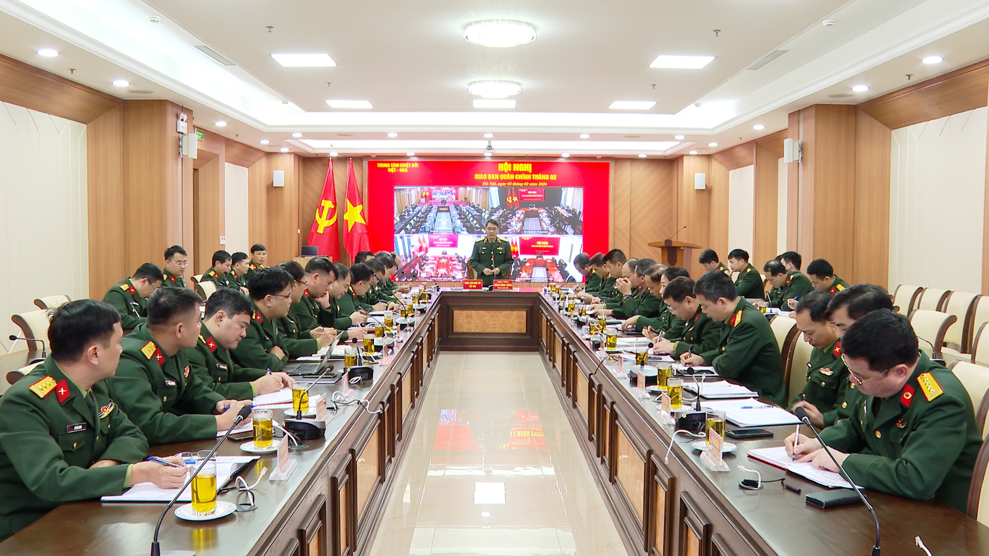 Hội nghị giao ban Quân chính Trung tâm Nhiệt đới Việt - Nga tháng 02 năm 2026